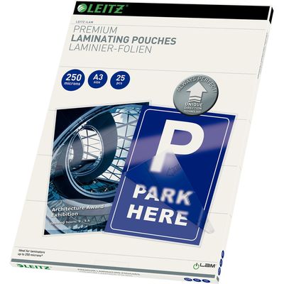 Leitz Laminating film A3, 250 µm, 25 pieces, glossy