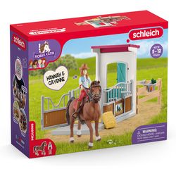 Schleich Horse box with Hannah &amp; Cayenne