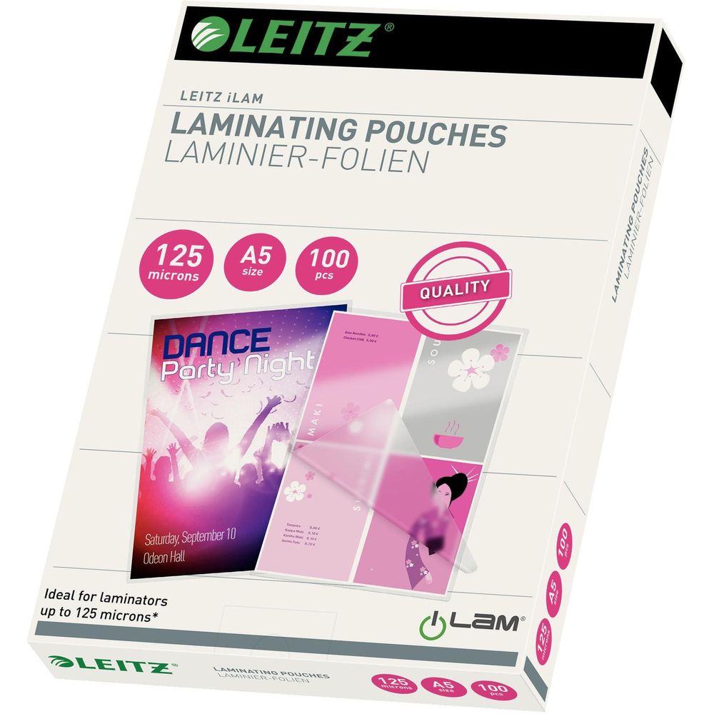 Leitz Laminating film A5, 125 µm, 100 pieces, glossy Bild 1