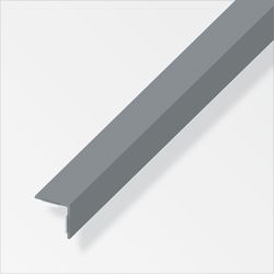 Alfer Angle profile PVC 2.5m gray, self-adhesive a=20 mm, b=20 mm, c=1 mm