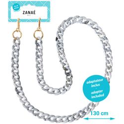 ZanaÉ Collana telefono tartaruga 17441 minerale grigio invernale