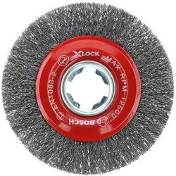 Bosch Professional Spazzola a disco X-LOCK 115 mm, filo d'acciaio ondulato