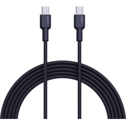 Aukey Cavo USB-C-to-C KevlarCore CB-NCC2 BK Nylon intrecciato, 1,8 m, 60 W, Bl.