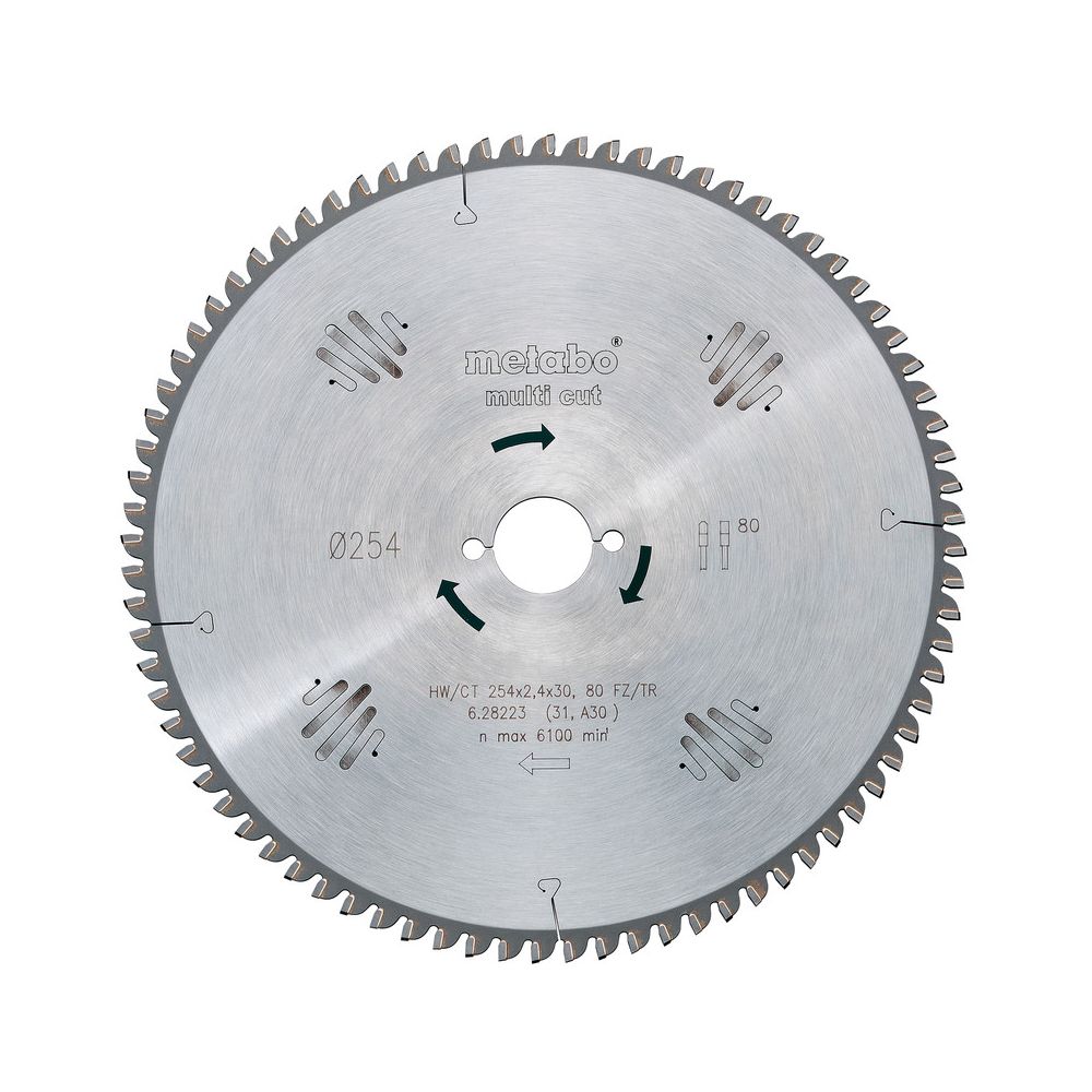 Metabo Circular saw blade HW / CT 250x30, 80 WZ, 10 ° (628087000
