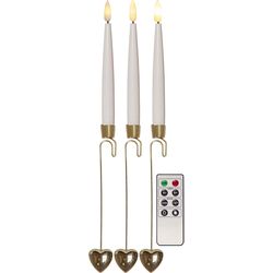 Star Trading Candela LED albero fiamma, bianco caldo, bianco, 8 pezzi
