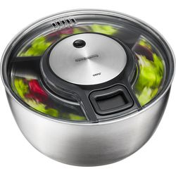 Gefu Salad Spinner Speed Wing 27 cm, Black/Silver Matte
