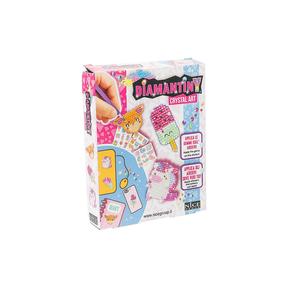 Nice Diamantiny beadwork set including sticker sheets, motifs, tools for  ages 6+, 20x4x16cm - buy at