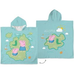 Herding Poncho per bambini Peppa Pig + George, 60 x 120 cm