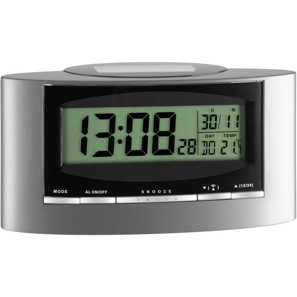 TFA Wireless alarm clock with temperature solar 156x52x81mm 98.1071 Bild 1