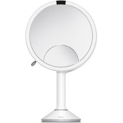 Simplehuman Specchio trucco con sensore Trio Ø 20 cm bianco