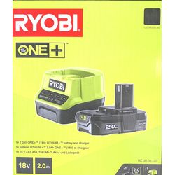 Ryobi RC18120-120 18 V ONE+ Schnellladegerät + RB18L20 2.0Ah Akku