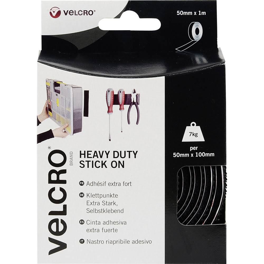 Velcro ® Klettband Extra Stark Selbstklebend Haken & Flausch 50mm x 1m  Schwarz - kaufen bei