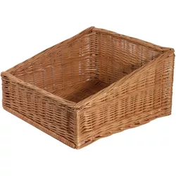 Contacto Cestino per rotolo di pane, vimini verniciato naturale, 45x45x1