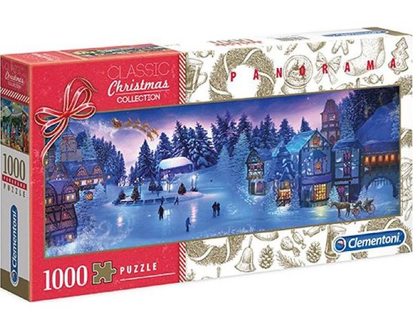 Clementoni Panorama Puzzle Sogno di Natale 1000 pezzi 98x33 cm