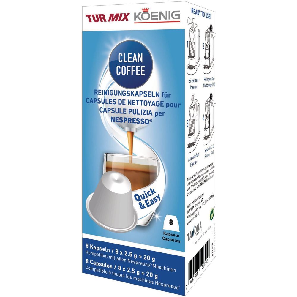 Turmix Nespresso cleaning capsules 8 pieces A11490 Bild 1