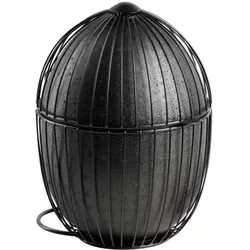 Aps OVO Cesto per uova D23cm H31cm metallo e cotone nero