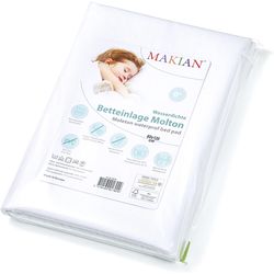 MAKIAN Protezione materasso Molton, confezione da 1, 60 x 120 cm, Bianco