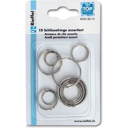 Rieffel switzerland Key rings 8050 SB/10 ASS. assorted 10 pieces