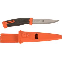 Bahco Utility knife with 2-component handle and holster with 2 buttons