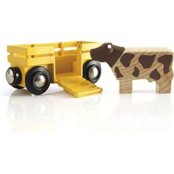 BRIO Train 33406 Animal Cart with cow