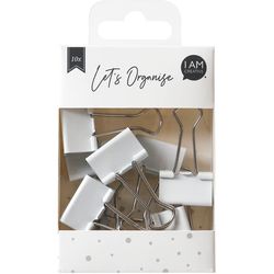 I Am Creative Foldback Clip Lets Organiz 4035.11 white, 25mm 10 pieces