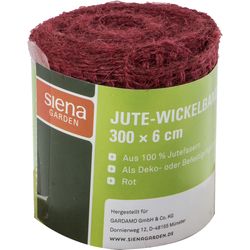 Siena Garden Ruban d&#39;emballage en jute rouge 300x6 cm