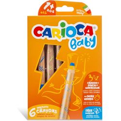 Carioca Coloring Pencils Baby 3 in 1 Ø 10 mm 6 Pieces, Multicolor