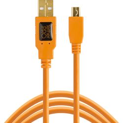 Tether Tools Kabel TetherPro USB 2.0 A / Mini B 5 Pin 4.6 Meter  orange