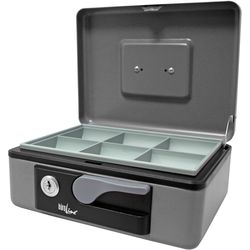 Büroline Cash box 19.7x15.4x8cm 168419 gray 6-piece