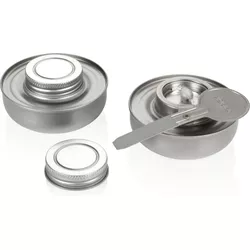 Boska Fondue burner Safe silver stainless steel, set of 2, 182x90x49mm