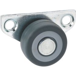 Doerner + Helmer Furniture side castor, soft wheel with plate 52x24mm d1=30mm, w1=15mm, h=32mm