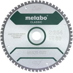 Metabo Saw blade multi cut - classic, 254x30 Z60 FZ/TZ 5°neg