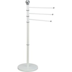 MSV White epoxy towel rack with 3 bars