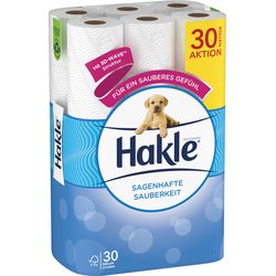 Hakle Toilet Paper Legendary 4411909 Cleanliness White, 30 Rolls