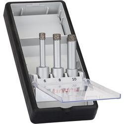 Bosch Professional Set di trapani a secco in diamante Easy Dry, 6 / 8 / 10 mm, 3 pezzi