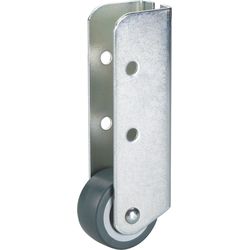 Doerner + Helmer Furniture castor, soft wheel with mounting/plate 86x26mm d1=38mm, w1=18mm, h=118mm