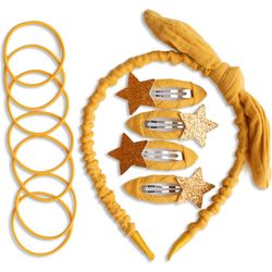 Papierdrachen Muslin hair accessories set - mustard yellow