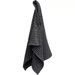 The Organic Company Asciugamano Big Waffle 50x75cm grigio scuro in cotone biologico
