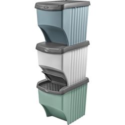 WeberHome Recycling Tower 3pcs multicolored
