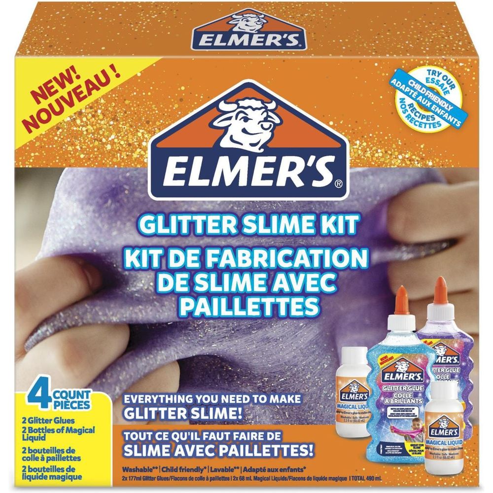 Elmers Glue Slime Kit Glitter 4 pieces - buy at