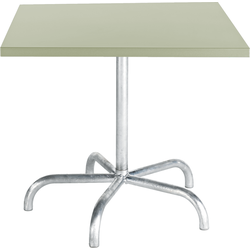 Schaffner Tavolo in metallo Säntis 80x80 - Zincato a caldo - Verde pastello