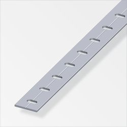 Alfer Flat bar aluminum perforated 1m blank a=35.5 mm, b=3, mm