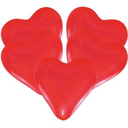 Amscan 5 heart balloons red in bag 27,5 cm - 11