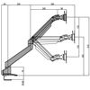 Multibrackets Tischständer Gas Lift Arm + Duo Crossbar 2 bis 7 kg  Weiss thumb 10