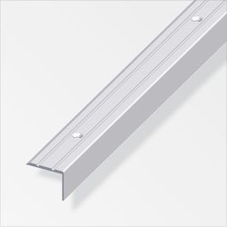 Alfer Stair profile aluminum perforated 2m silver a=25 mm, b=20 mm