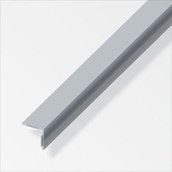 Alfer Angle profile PVC 2.5m Grey, glossy a=20 mm, b=20 mm c=1.5 mm