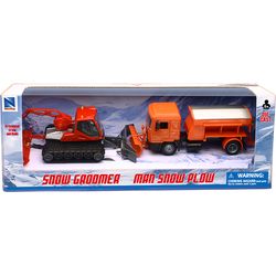 New Ray Snow plow set 2 pcs snow groomer &amp; truck