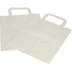 Papstar Paper tote bag 28x22x10cm PAP86454 white 50 pieces