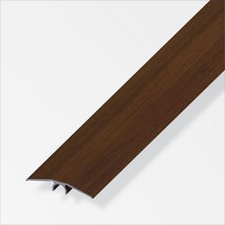 Alfer Parquet transition profile aluminum 1 m walnut, shrunk a=46 mm