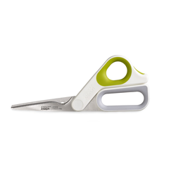 Joseph Joseph PowerGrip kitchen scissors, white / green, 22.4x9.1x1.8cm